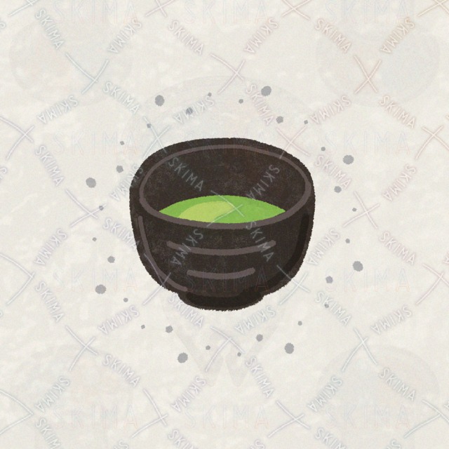 Image of Simple icon of gentle green tea