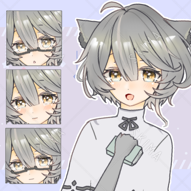 獣ミミ司書さん 表情4種 メガネ差分有 スキマ スキルのオーダーメイドマーケット Skima