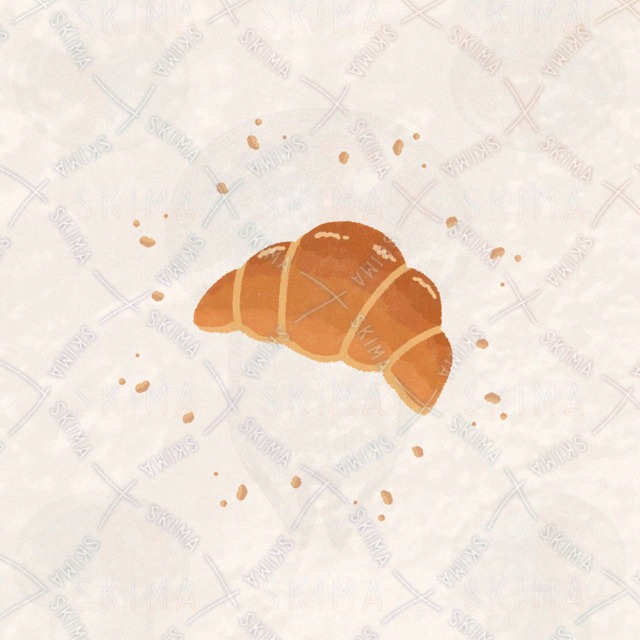 Image of Simple icon of a friendly croissant