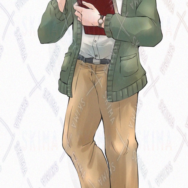 優しめ案内役青年立ち絵 表情6＋眼鏡ON/OFFの商品画像4枚目