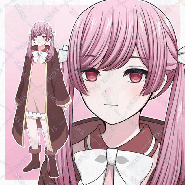 魔法使い風のピンク髪の女の子【表情差分10種】の商品画像