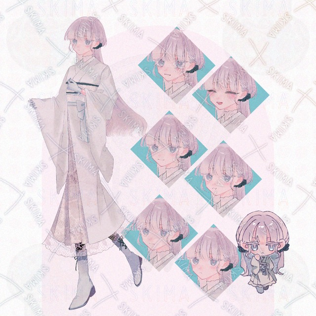 Japanese style female [6 different facial expressions + deformation]. 的商品圖片