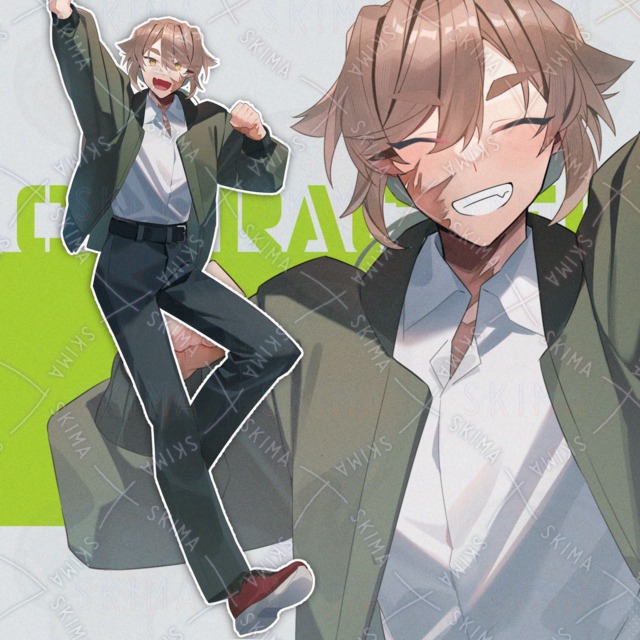 표정차이 8종+상점차이】상점퍼를 입은 상처가 있는 남자 상품 이미지