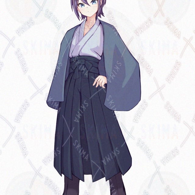 【表情10種】中性的な和服の子の商品画像4枚目