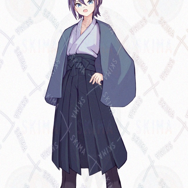 【表情10種】中性的な和服の子の商品画像11枚目