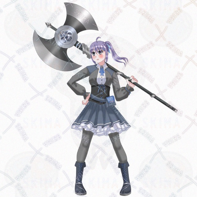 表情8種　斧使い戦士の少女の商品画像7枚目