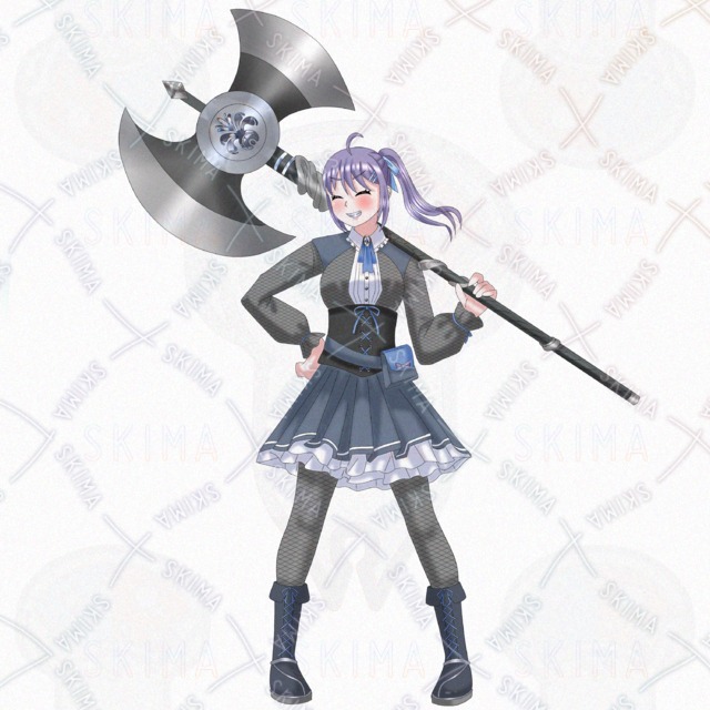 表情8種　斧使い戦士の少女の商品画像8枚目