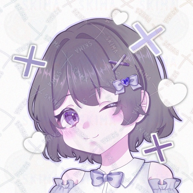 【アイコン/差分あり】紫色の女の子アイコンの商品画像