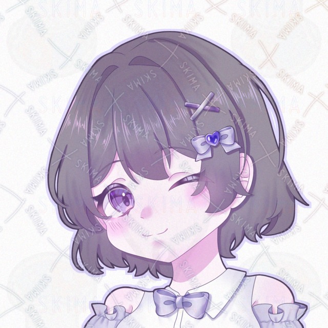 아이콘/차이】보라색 소녀 아이콘 상품 이미지 3번째