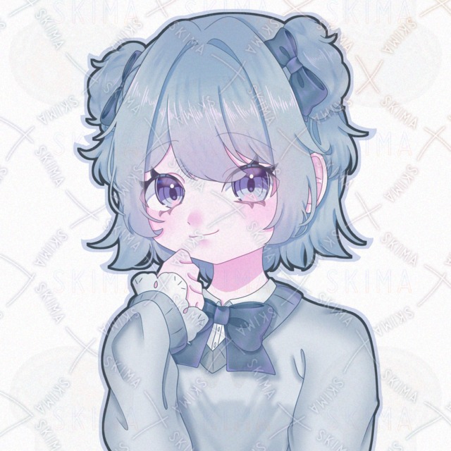 아이콘/차이】하늘색 교복 소녀 아이콘 상품 이미지 3번째