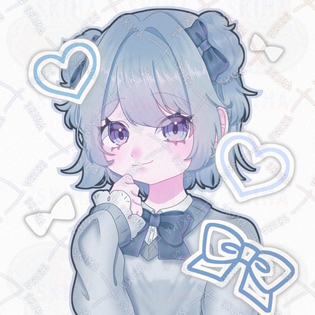 아이콘/차이】하늘색 교복 소녀 아이콘 상품 이미지 2번째