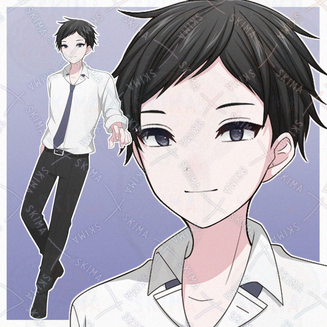 シャツを着た短髪の男性【表情差分10種】の商品画像