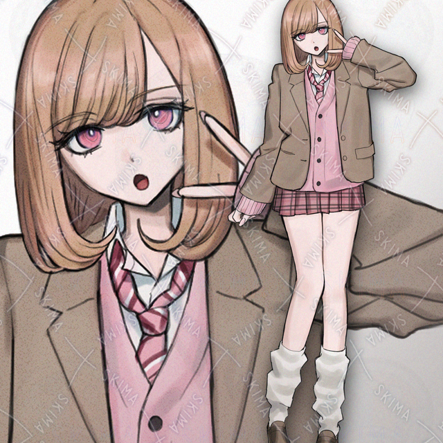 ギャルっぽいピンクの女子高生の商品画像