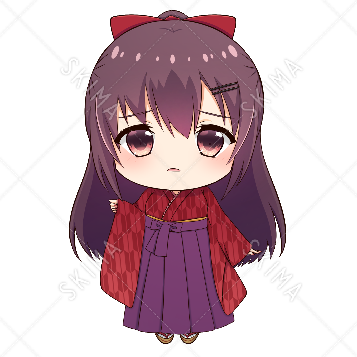 デフォルメ立ち絵 袴の女の子 表情8種 スキマ スキルのオーダーメイドマーケット Skima