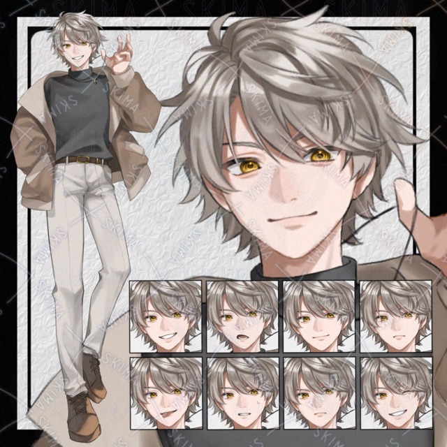 【Adopt】私服の青年【表情差分8種】