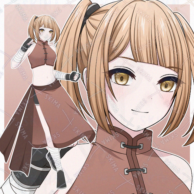 武闘家の女の子【表情差分10種】の商品画像