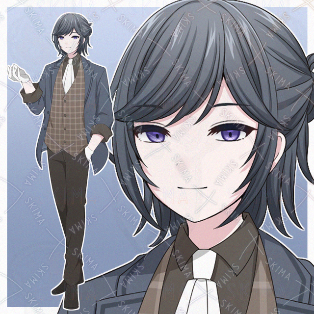 探偵風ファッションの男性【表情差分10種】の商品画像