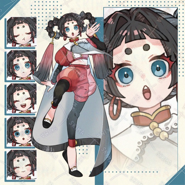 표정6종】중국풍 소녀 상품 이미지