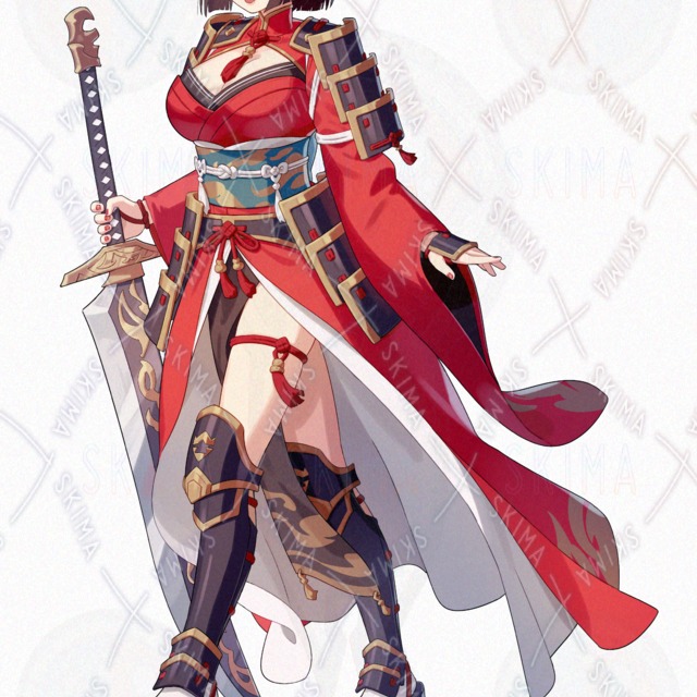 太刀 和服 鎧 (表情8種)の商品画像8枚目