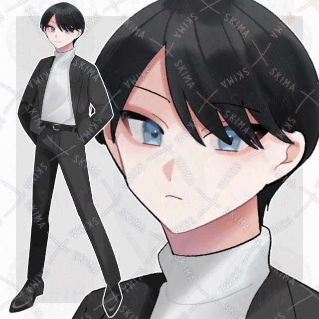 スーツの男性【表情5種】