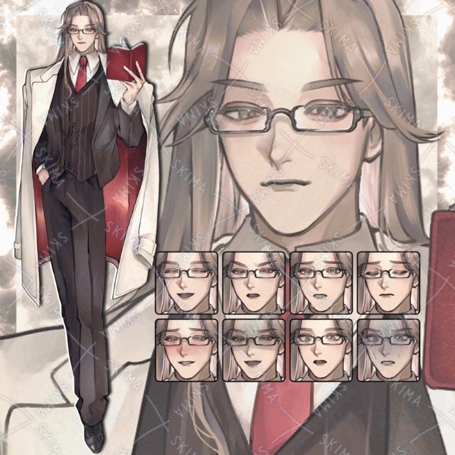 【表情差分9種】高飛車なスーツの男性