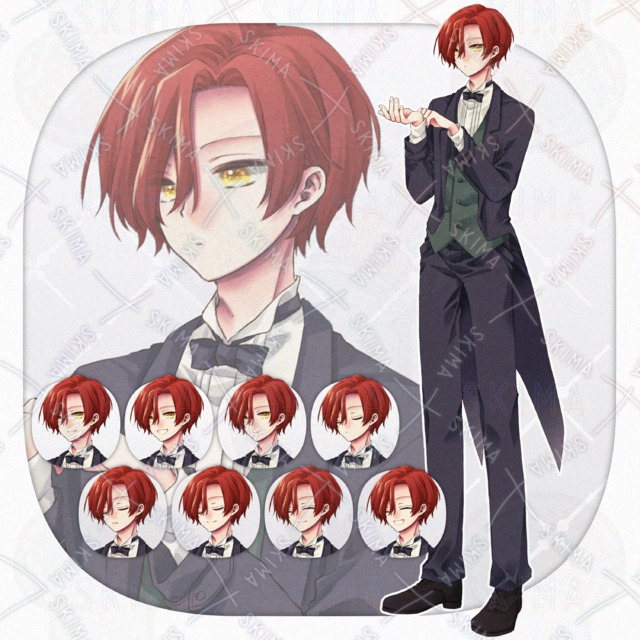 【表情10種】燕尾服の青年の商品画像