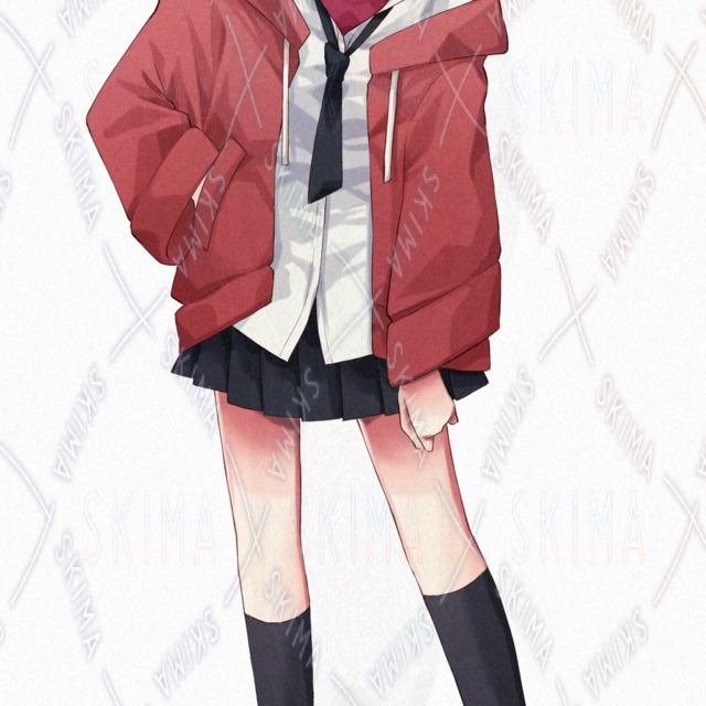 【表情10種】金髪パーカーの女の子の商品画像7枚目