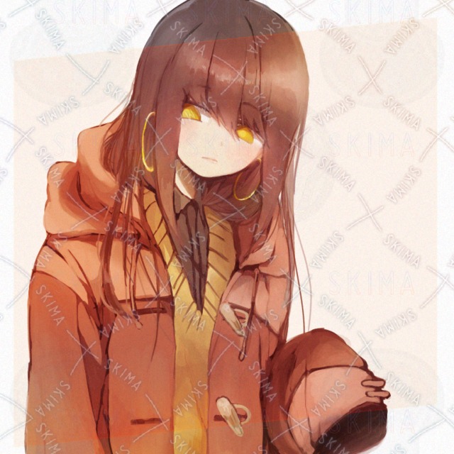 Thickly painted] Girl in coat [Icon for sale]. 的商品圖片