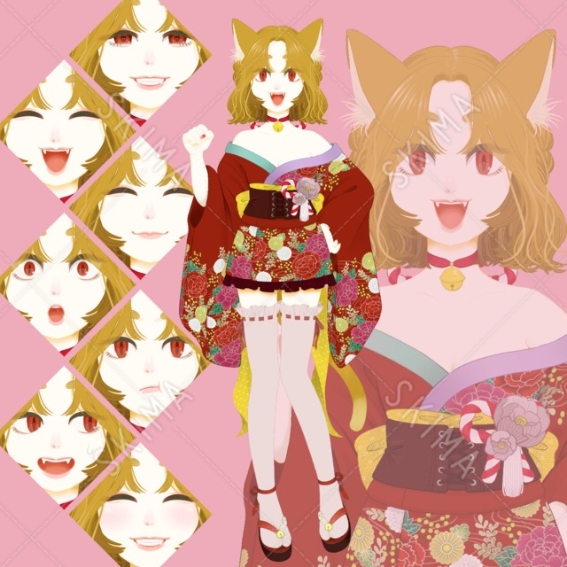 猫の子【表情8種】