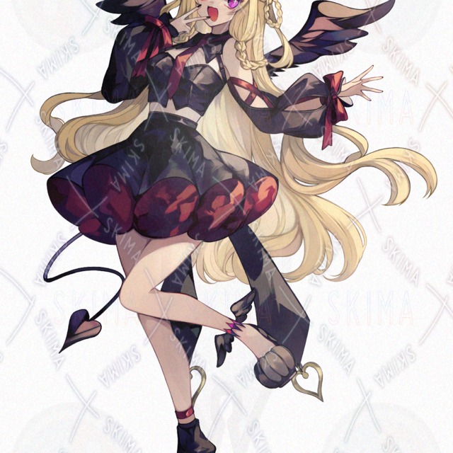 悪魔の恰好をした女の子【表情差分2種類/パーツ差分有】の商品画像2枚目