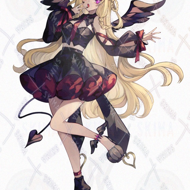 悪魔の恰好をした女の子【表情差分2種類/パーツ差分有】の商品画像3枚目