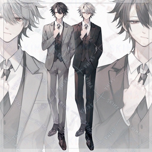 남성 정장 - [다른 색상 차이 - 4 가지 종류 상품 이미지