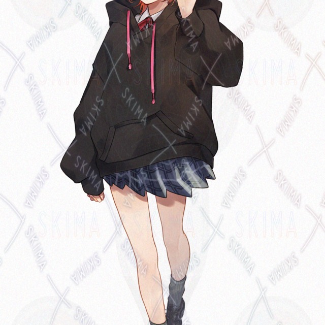 【表情8種】学生風の女性の商品画像9枚目