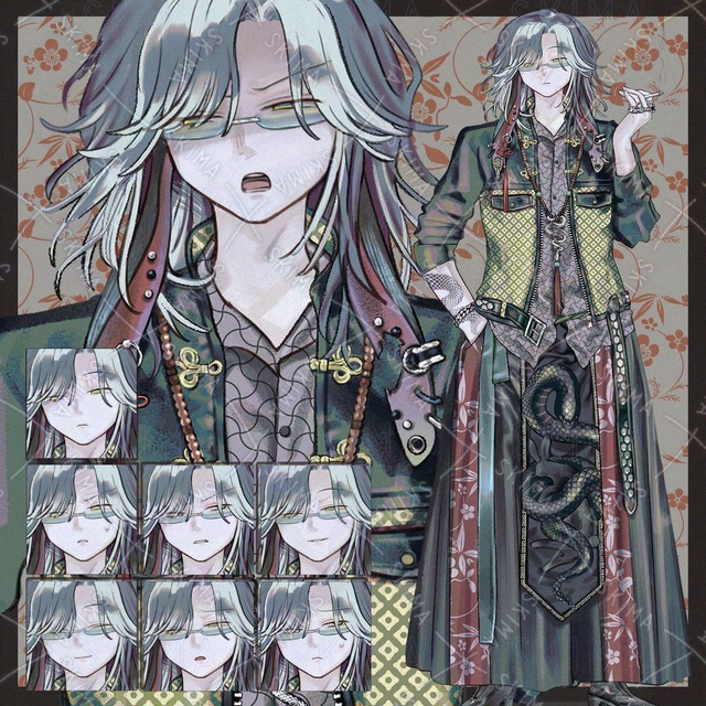 치안불안한 토끼 형【표정 8종・선글라스 담배 차이】어쨌든! 상품 이미지