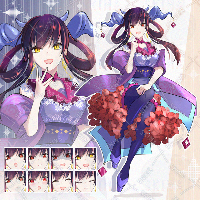 角の女の子　表情差分9種　+手の差分付1種の商品画像