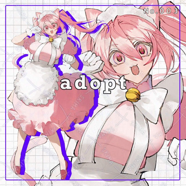 猫耳メイド服の女の子の商品画像