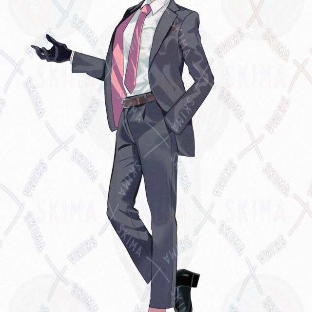 Image 3 of Man in a Suit with Pink Hair – 7 Expressions