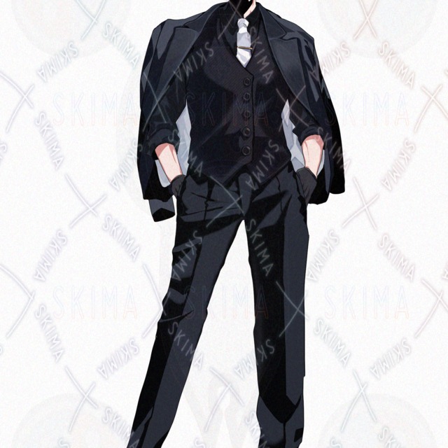 Image 6 of Man in Black Suit [10 Expression Variations]