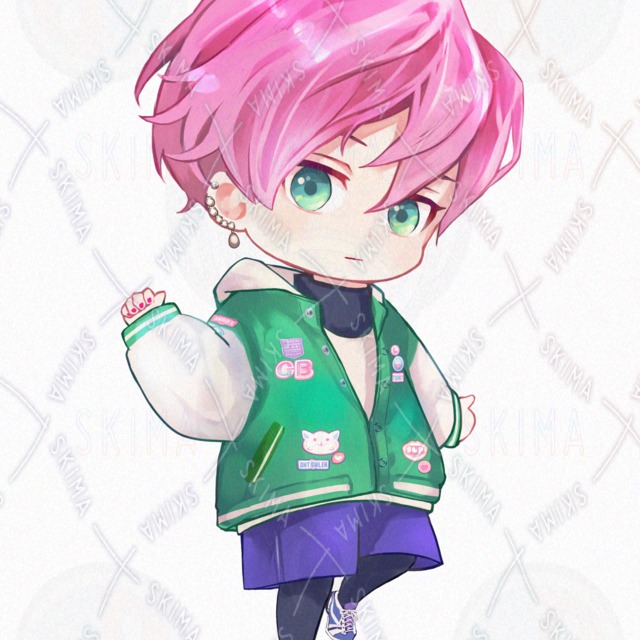Image 10 of Neutral boy w/SD character [8 expressions, 2 SD characters].