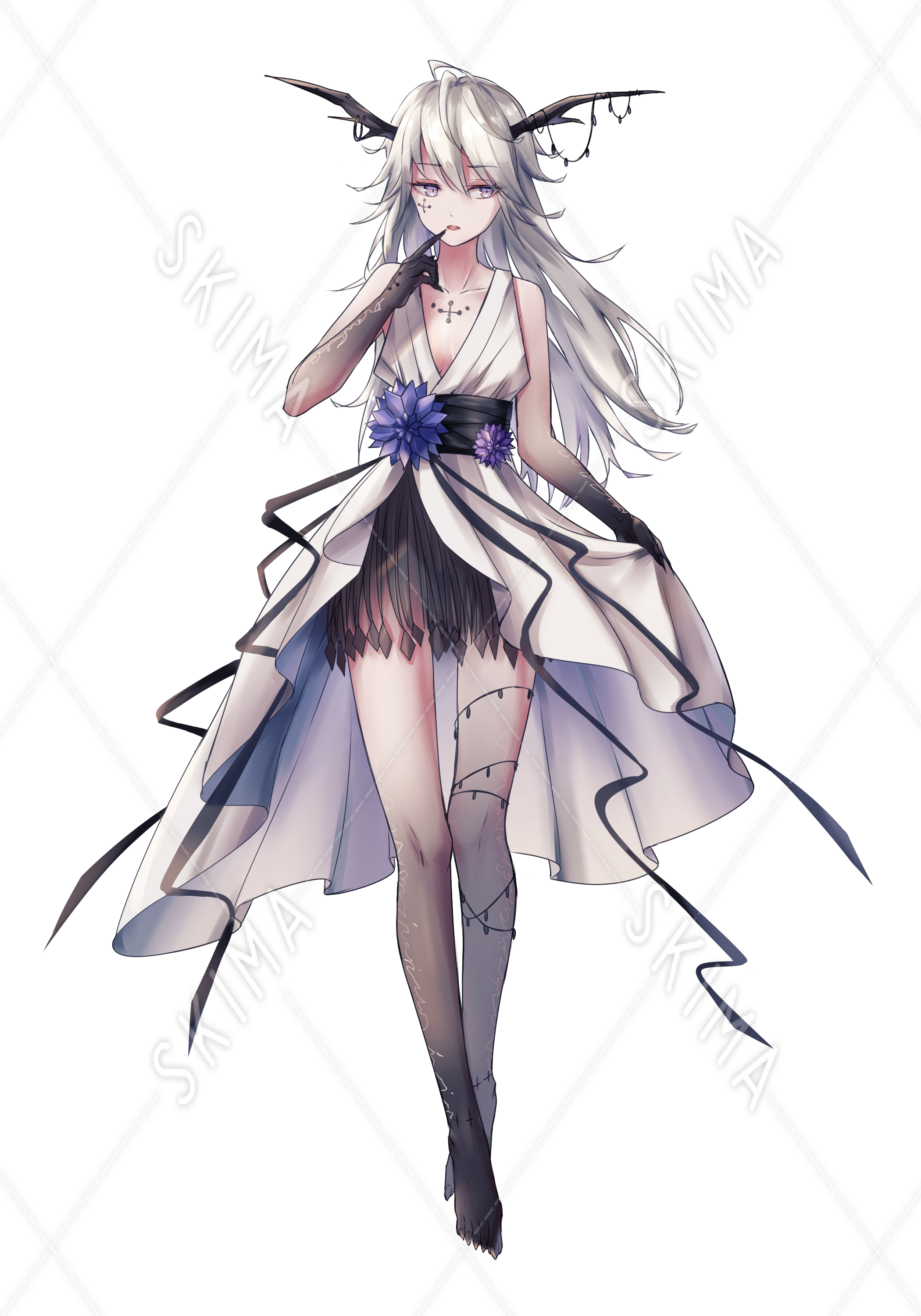 白ドレスの悪魔 表情6種 スキマ スキルのオーダーメイドマーケット Skima