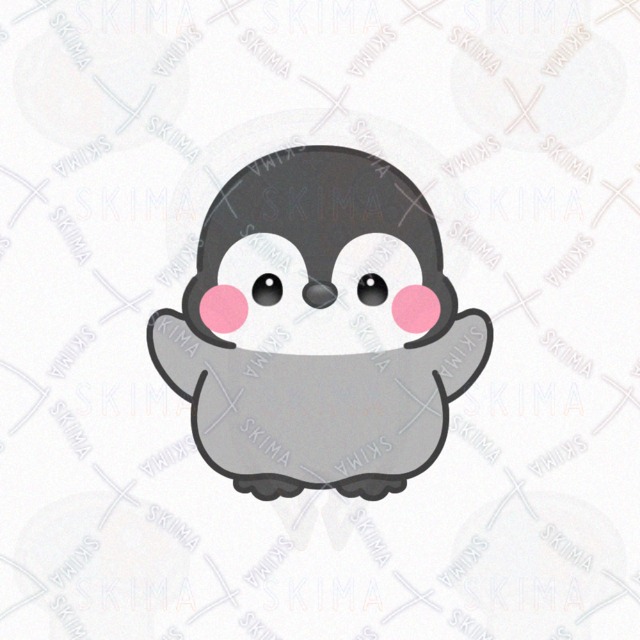Image 2 of Penguin that wants to fly in the sky [each 2 kinds of expression pose].