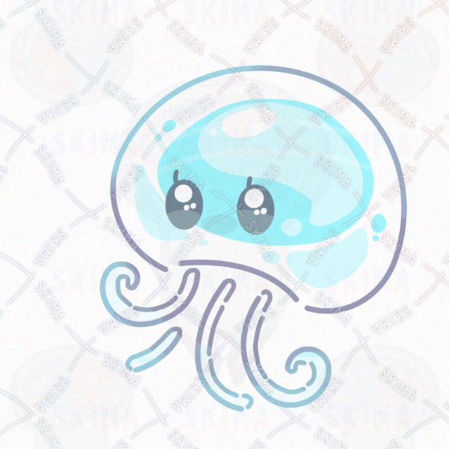 クラゲ（背景透明あり）の商品画像2枚目