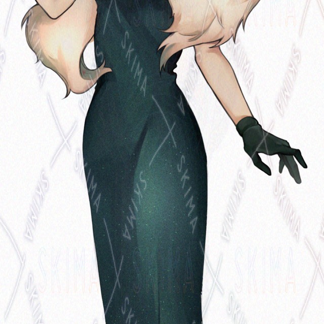 【表情差分9種】緑ドレスの貴婦人の商品画像3枚目