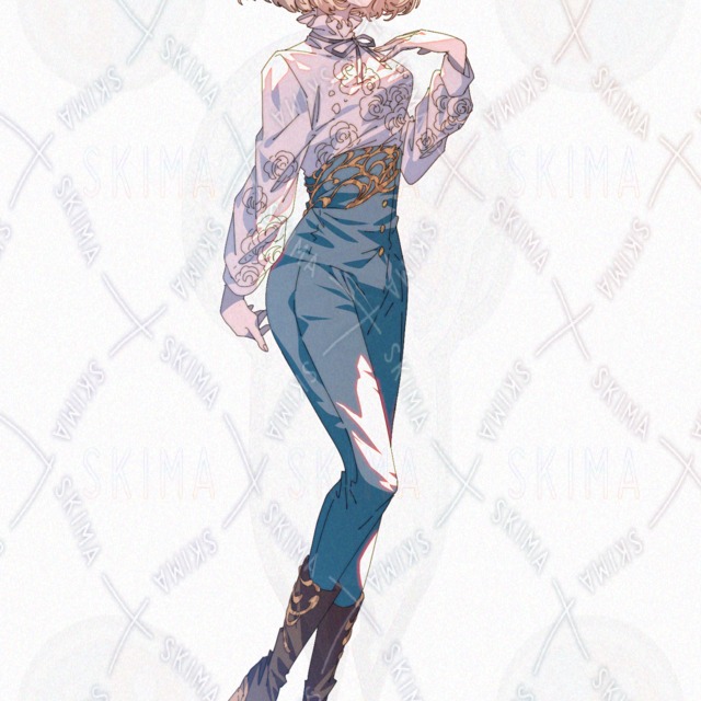 Image 5 of Blonde Female Girl Contemporary Fantasy Blonde Bob Expression diff.