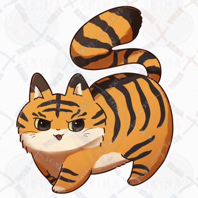 【表情差分４点】虎モチーフの子猫のオリジナルキャラクター【和風】の商品画像3枚目