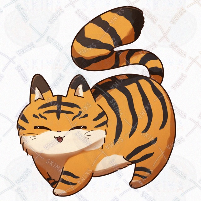 【表情差分４点】虎モチーフの子猫のオリジナルキャラクター【和風】の商品画像4枚目