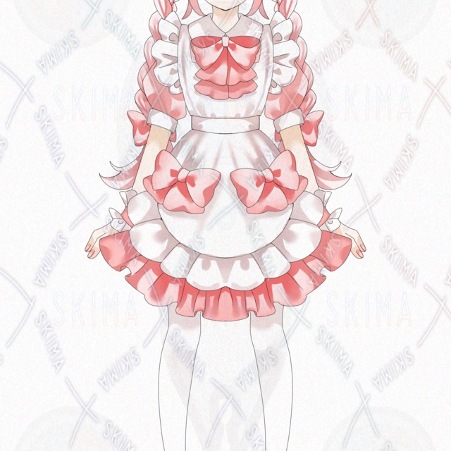 ピンクメイド【表情差分8種】の商品画像2枚目