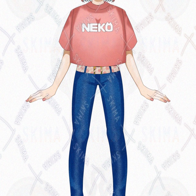 Tシャツの女の子【表情差分8種】の商品画像9枚目