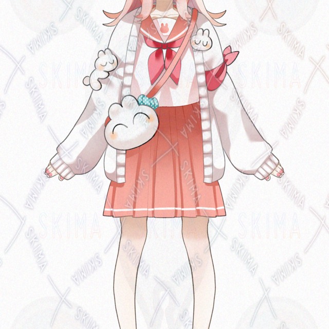 토끼를 좋아하는 소녀【표정 차이 8종】시리즈 상품 이미지 4번째