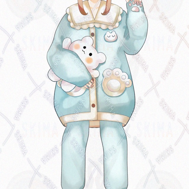 パジャマの少女【表情差分8種】の商品画像4枚目